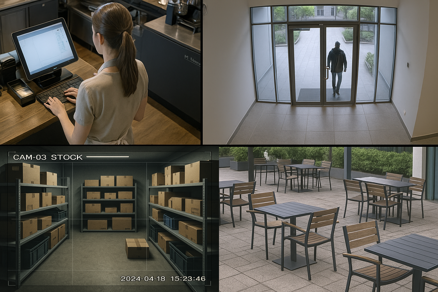 image de surveillance sur ordinateur