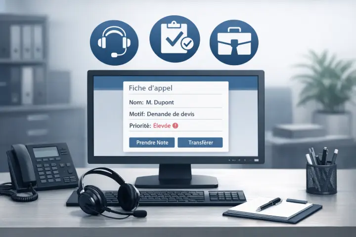 accueil téléphonique professionnel pme fiche d’appel qualification des appels entrants