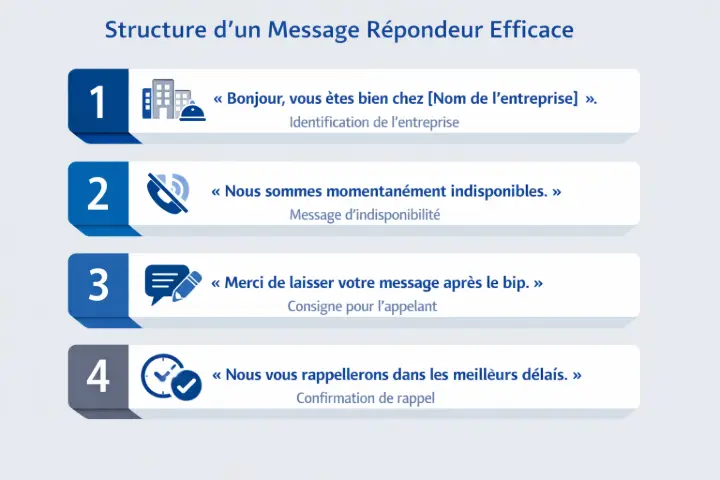 structure message répondeur professionnel efficace pour entreprise