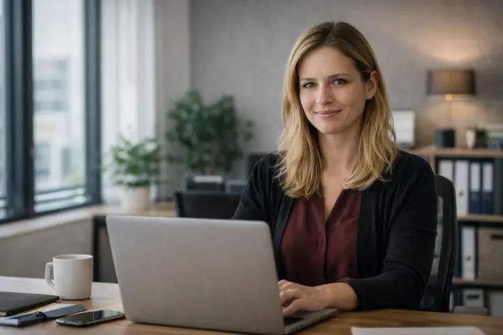 Dirigeante de PME sereine grâce à un wifi professionnel fiable